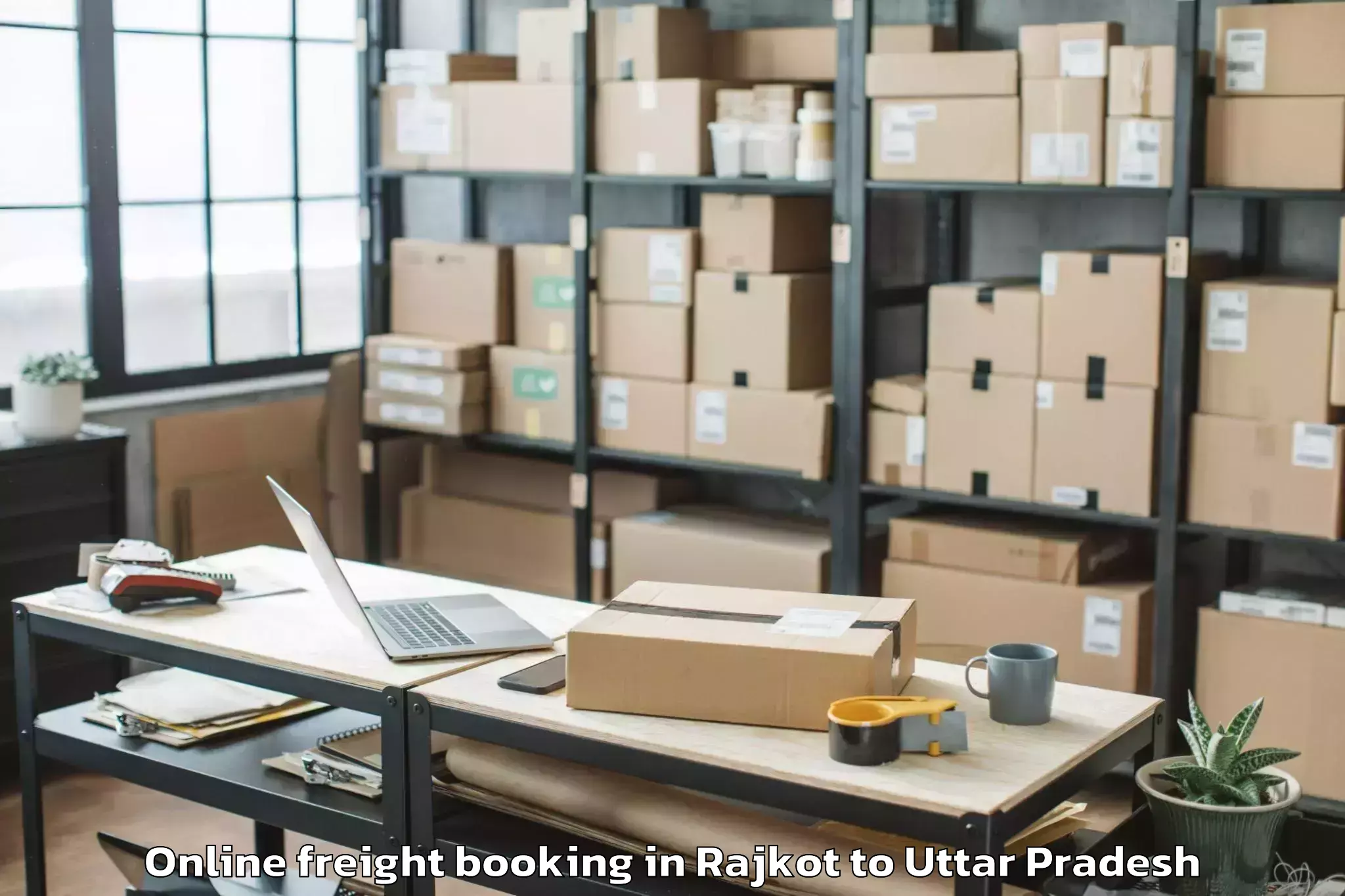 Reliable Rajkot to Gursarai Online Freight Booking